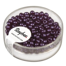 Rocailles waxed, violet, 3.5mm, box 8g Rocailles waxed, violet, 3.5mm, box 8g