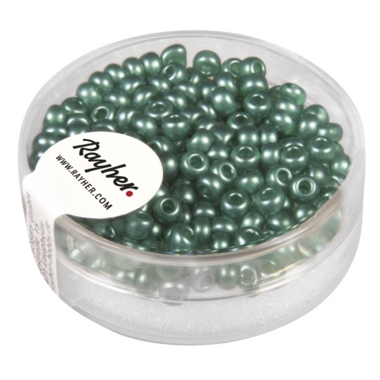 Rocailles waxed, turquoise, 3.5mm, box 8g