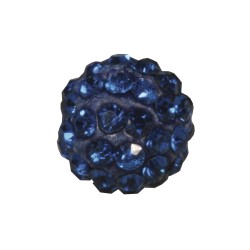 Margele Shamballa, 10mm o, royal blue, bag 1pc