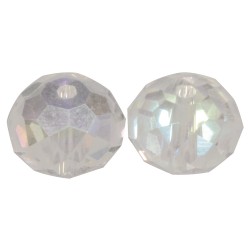 Glass polished bead Round, moonstone, 12x10mm