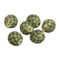 Snake-Beads, 10mm o, avocado