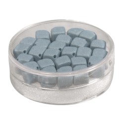 Margele Rayher, matase de sticla, patrate, dimensiune 8 x 8 mm, 25/set, culoare petrol