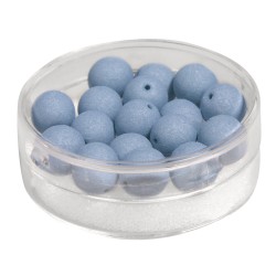 Margele Rayher, matase de sticla, diametru 8 mm, 18/set, culoare petrol