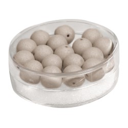 Margele Rayher, matase de sticla, diametru 8 mm, 18/set, culoare maro