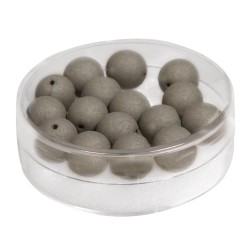 Margele Rayher, matase de sticla, diametru 8 mm, 18/set, culoare antracit