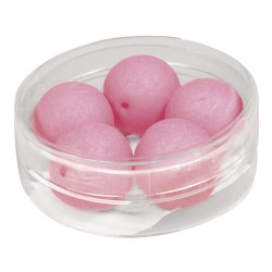 Margele Rayher, matase de sticla, diametru 14 mm, 5/set, culoare fucsia