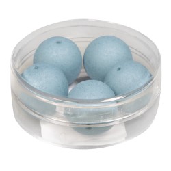 Margele Rayher, matase de sticla, diametru 14 mm, 5/set, culoare petrol