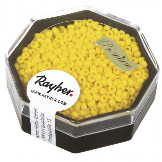 Premium-Rocailles, 2,2 mm o, golden, box 8g, opaque