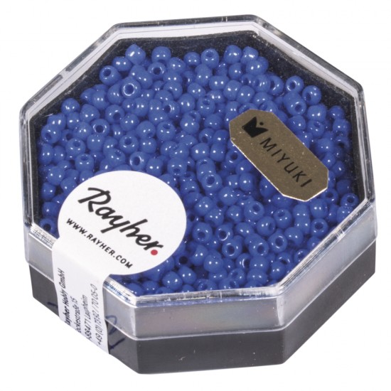 Premium-Rocailles, 2,2 mm o, royal blue, box 12g, opaque