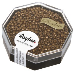 Premium-Rocailles, 2,2 mm o, copper golden, box 4g, metallic