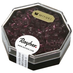 Margele Magatama, longish, amethyst, 4x7 mm, transparent, box 12g