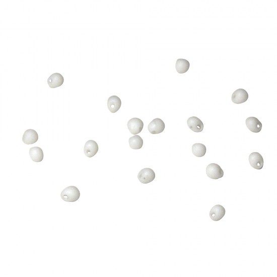 Margele picatura Miyuki, 3,4mm o, alb, opaque lustrous, box 8g