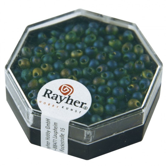 Margele picatura Miyuki,3,4mm o, emerald, box 8g, transparent, lustrous, box