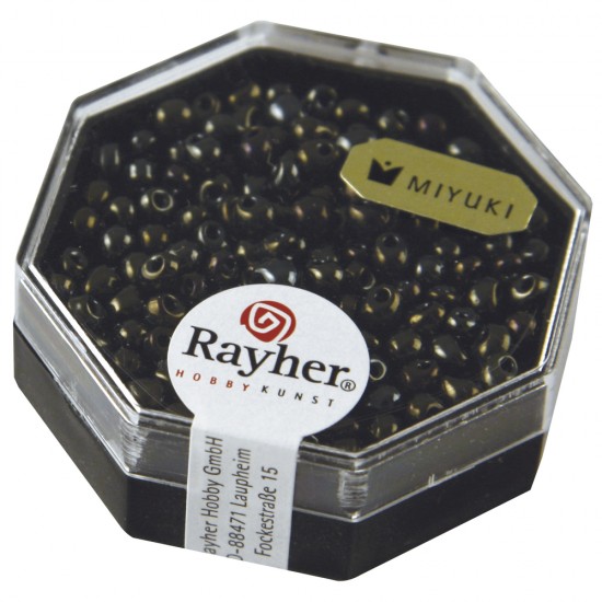 Margele picatura Miyuki, 3,4mm o, antique olive, 6g, metallic,box