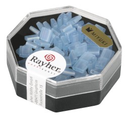 Margele Miyuki Tila cu 2 orificii  o0.8mm, albastru deschis, 6g, 5x5x1.9mm, transp.