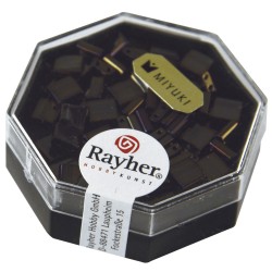 Margele Miyuki Tila cu 2 orificiio 0,8 mm, antique olive, 6g, 5x5x1,9 mm, met