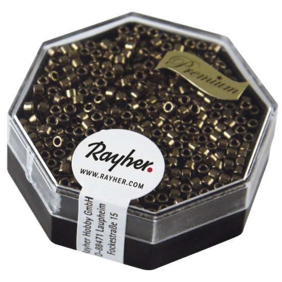 Delica-Rocailles, 2,2 mm o, smoke topaz, metallic