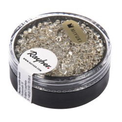 Delica-Rocailles, 2,2 mm o, argintiu, metallic