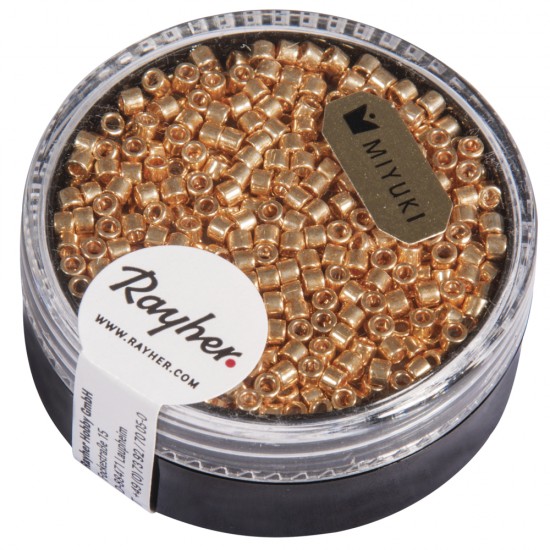 Delica-Rocailles, 2,2 mm o, gold, metallic