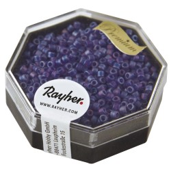 Delica-Rocailles, 2,2 mm o, royal blue, transparent Rainbow mat Delica-Rocailles, 2,2 mm o, royal blue, transparent Rainbow mat