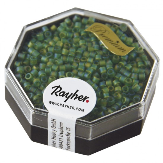 Delica-Rocailles, 2,2 mm o, jasper, transparent Rainbow mat