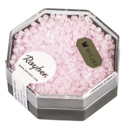 Delica-Rocailles, 2,2 mm o, pale-roz, transparent Rainbow Delica-Rocailles, 2,2 mm o, pale-roz, transparent Rainbow