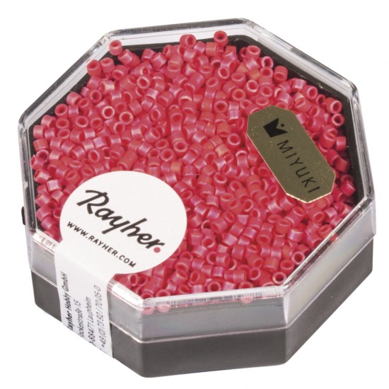 Delica-Rocailles, 1,6 mm o , classical rosu, 6g, opaquw,box