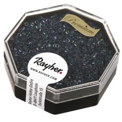 Delica-Rocailles, 1,6 mm o , saphire, box 8g, transparent Rainbow Delica-Rocailles, 1,6 mm o , saphire, box 8g, transparent Rainbow