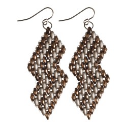 Kit Creativ: Cercei Chloe, umbre maro, set Kit Creativ: Cercei Chloe, umbre maro, set