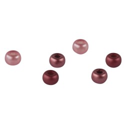 Rocailles-mix with big hole, with, 5.5mm, coral shades, Hole, o2mm, box 8 Rocailles-mix with big hole, with, 5.5mm, coral shades, Hole, o2mm, box 8