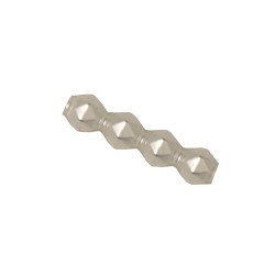 Glass rhomb rods, alb, matt, 4 mm o, 16 mm, box 16 pcs.