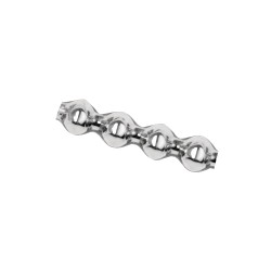 Glass rhomb rods, argintiu, 4 mm o, 16 mm, box 16 pcs.