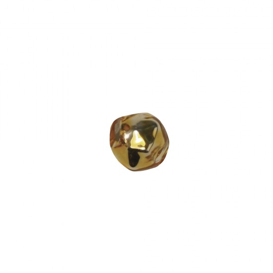 Glass rhomb beads, gold, 5 mm o, box 42 pcs.