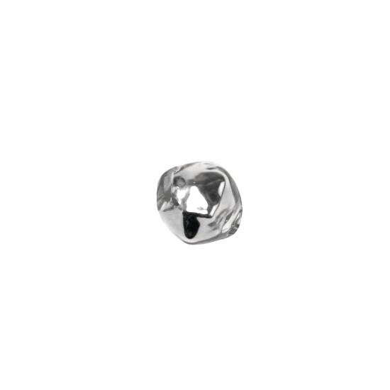 Glass rhomb beads, argintiu, 5 mm o, box 42 pcs.