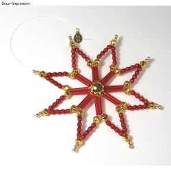 Kit creativ: Stea aurie, diametru 11 cm, material pentru o stea Kit creativ: Stea aurie, diametru 11 cm, material pentru o stea