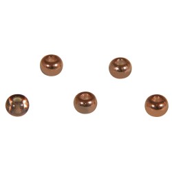 Rocailles metallic with big hol, 5.5mm o, copper, Hole, o2mm, box 80pc