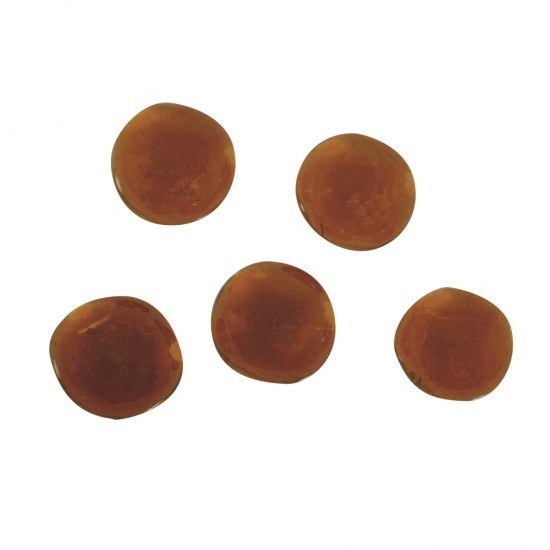 Glass-nuggets, about o1.5cm, dark portocaliu, (approx.39pcs), tab-box 125g