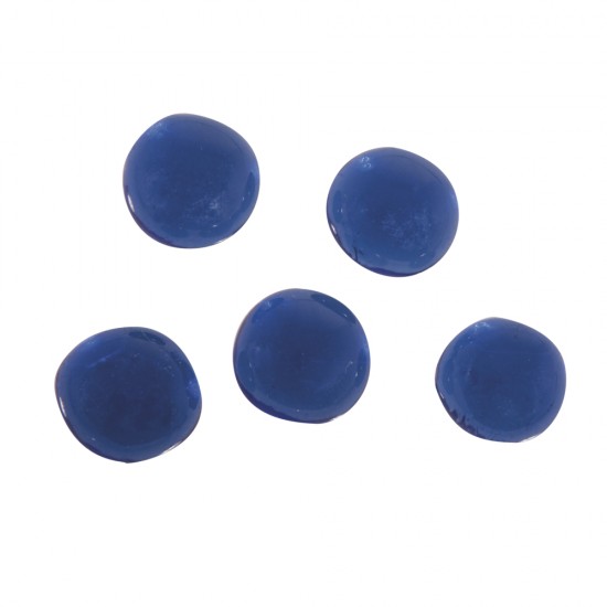 Glass-nuggets, about o1.5cm, royal blue, (approx.39pcs), tab-box 125g