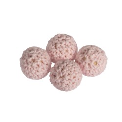 Margele crosetate, 16mm ?, pale-roz, tab-bag 4pcs Margele crosetate, 16mm ?, pale-roz, tab-bag 4pcs