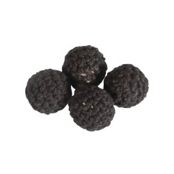 Margele crosetate, 16mm ?, negru, tab-bag 4pcs Margele crosetate, 16mm ?, negru, tab-bag 4pcs