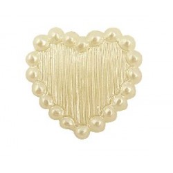 Inima Rayher plastic cu perle 1.2 cm 24 bucati