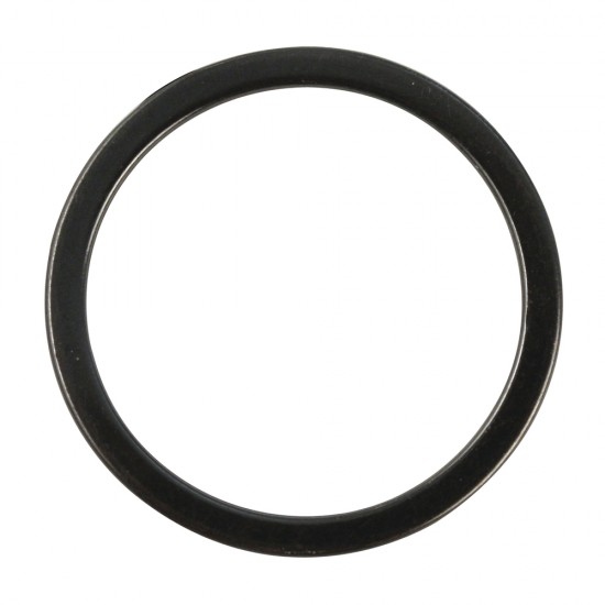 Jewellery-ring, metal, flat, negru, 20 mm o, loose