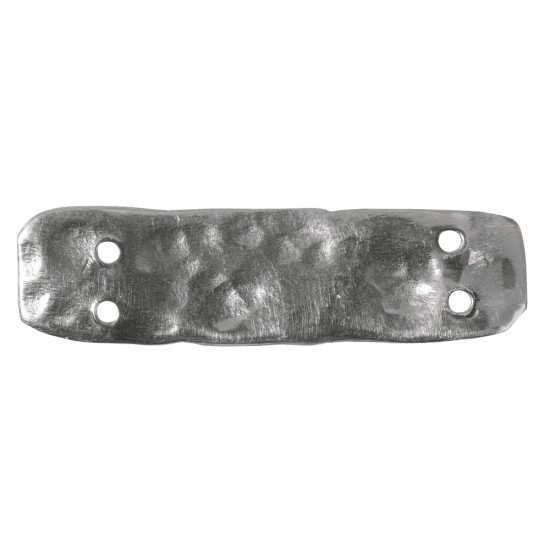 Metal jewellery element, elongate, argintiu, 1,0x3,7 cm
