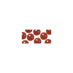 Jumatati margele Rayher, acryl, 6 mm,rosu-iris, 48buc/set