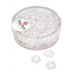 Margele Rayher din plastic in forma de floricica, dimensiune 1 cm, 60/set