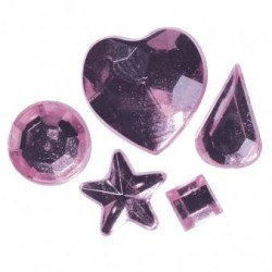 Strasuri adezive Rayher, 3-12mm, 5 modele,roz pal, 58buc/set