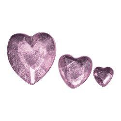 Inimioare de stras acrilice, pale-roz, 6,10,14mm, t-bag 310 pcs.