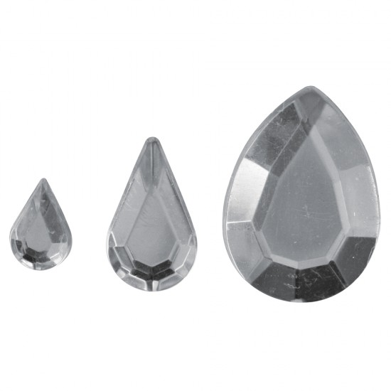 Picaturi de stras acrilice, crystal, 6,10,14mm, t-bag 310 pcs.