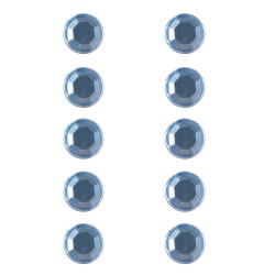 Strasuri din plastic, autoadezive, albastru deschis, 5 mm, tab-bag 80 pcs.