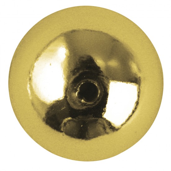 Margele din plastic, 6 mm o, gold, tab-bag 35 pcs.